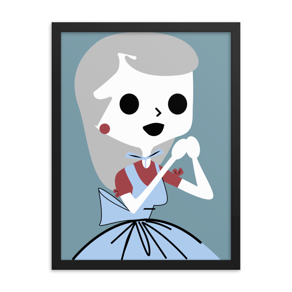 18” x 24” Framed Retro Vibin’ Housewife Poster of Dead Eyes Deborah, “I Have An Itch I Can’t Scratch!”