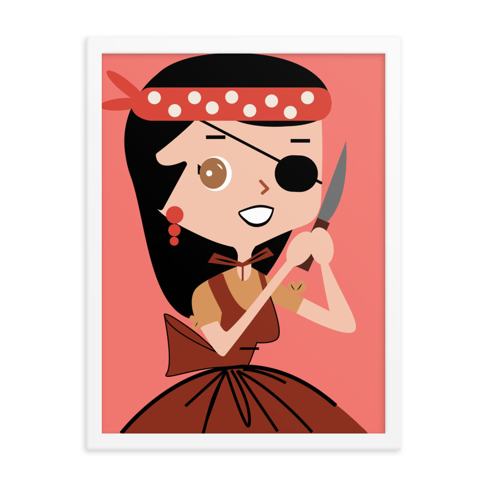 18” x 24” Framed Retro Vibin’ Housewife Poster of Bandit Betty, “You Can Call Me Patches!”