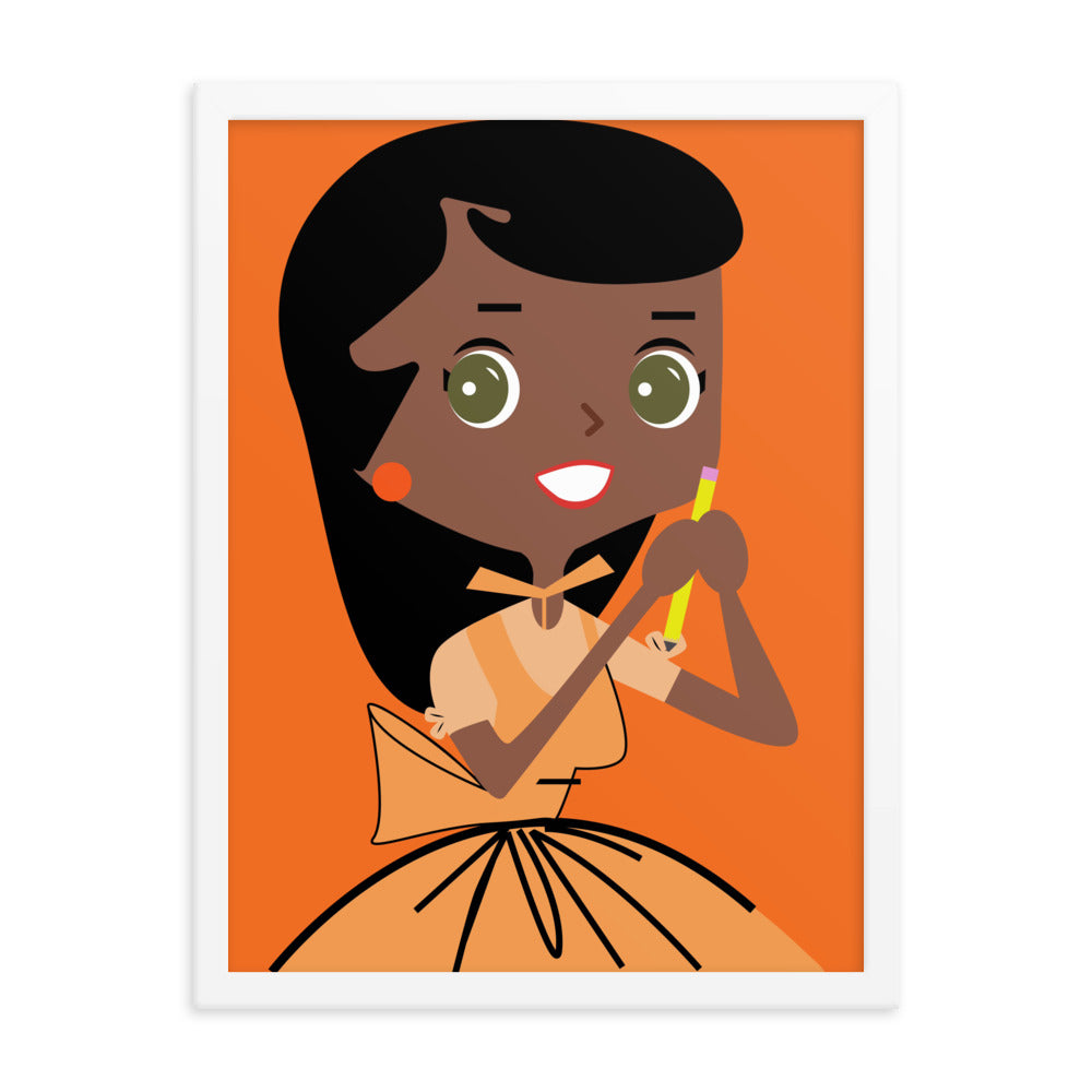 18” x 24” Framed Retro Vibin’ Housewife Poster of Smarty Pants Sue, “I’m Smarter Than You!”