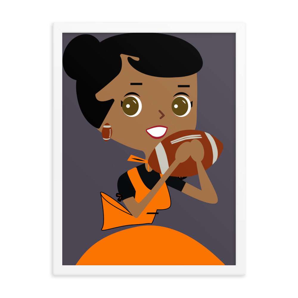 18” x 24” Framed Retro Vibin’ Housewife Poster of Flick It Fannie, “Go Deep!”