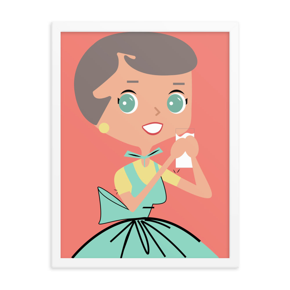 18” x 24” Framed Retro Vibin’ Housewife Poster of Spoiled Shannon, “I Cried Over It!”