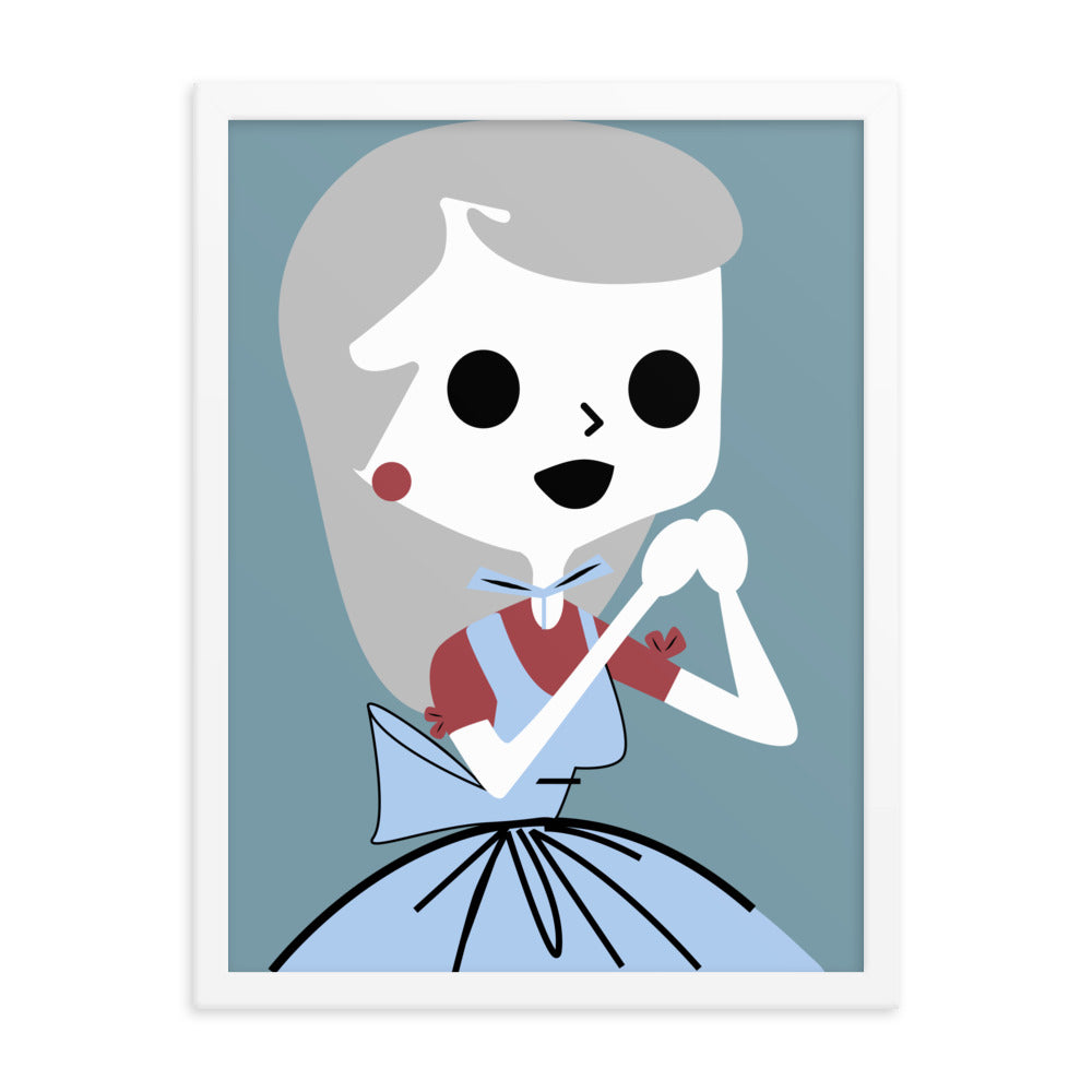18” x 24” Framed Retro Vibin’ Housewife Poster of Dead Eyes Deborah, “I Have An Itch I Can’t Scratch!”