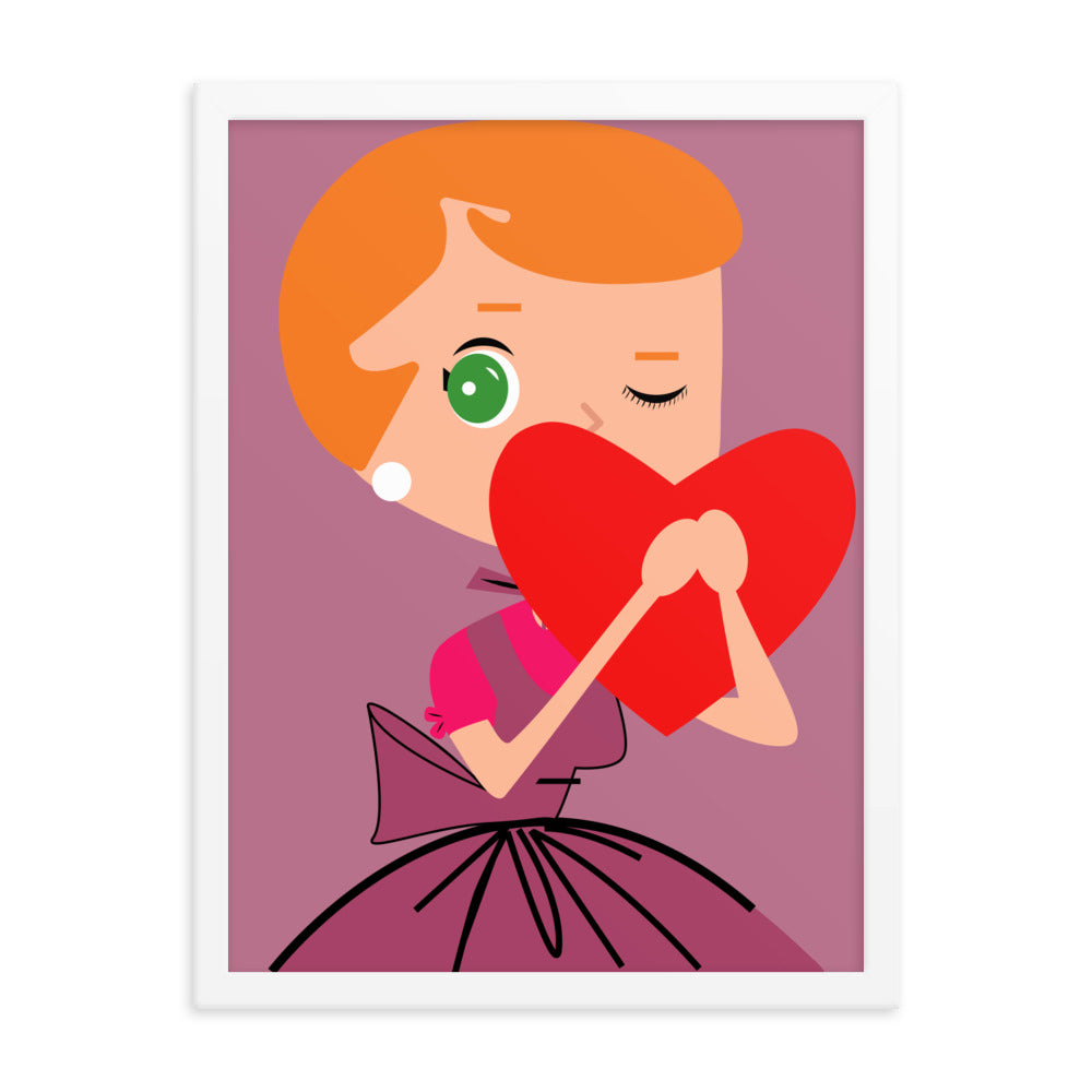 18” x 24” Framed Retro Vibin’ Housewife Poster of What Up Wanda, “I Break Hearts and Wallets!”