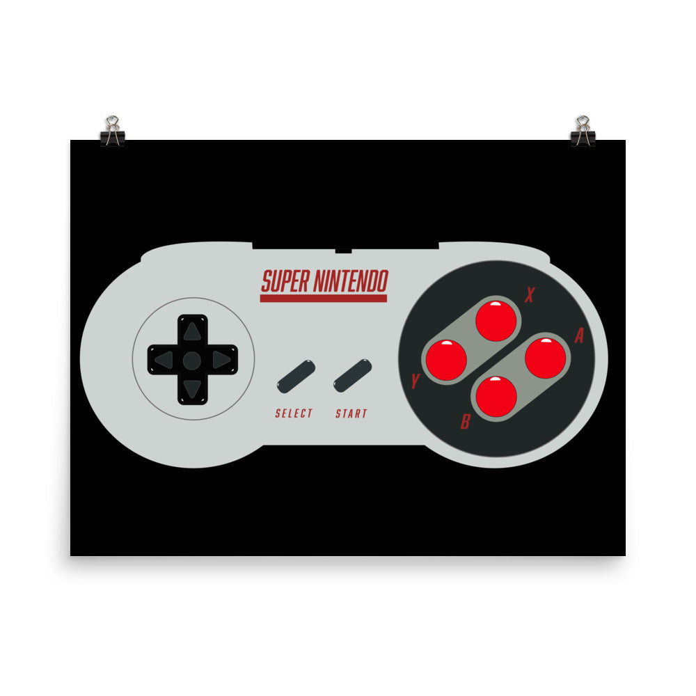 16 Bit SNES Video Game Controller-Gray