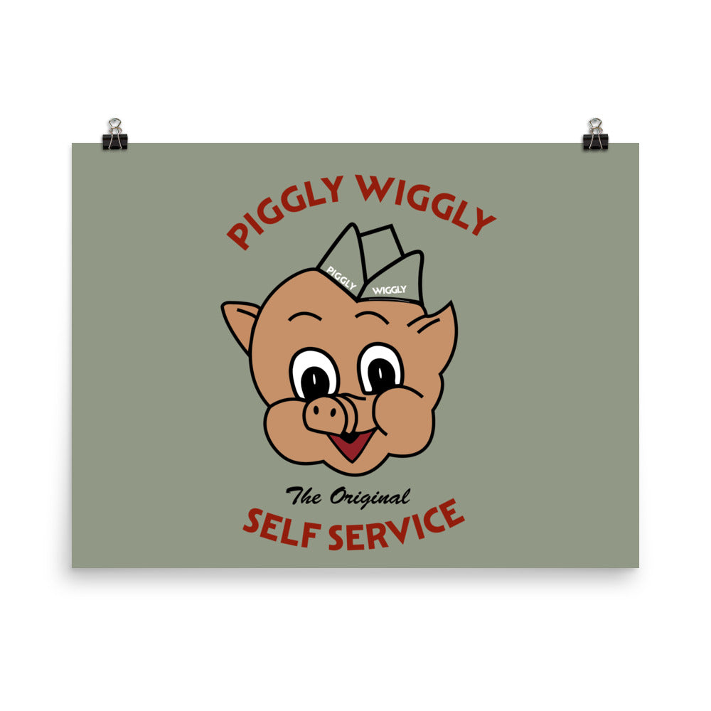 18” x 24” Vintage Inspired, Digitally Illustrated Product Advertisement, Piggly Wiggly, Retro Poster