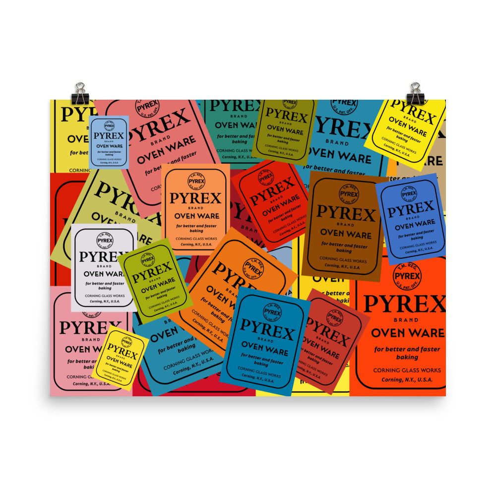 Pyrex Label Collage, Corning Glassworks, Corning, New York