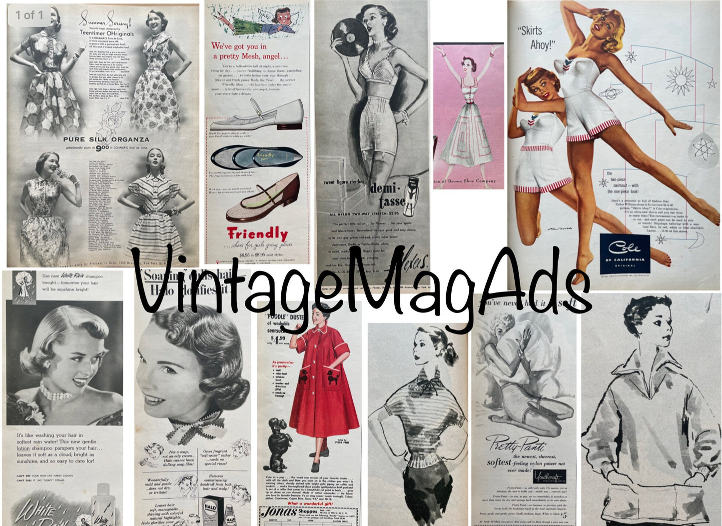 1930’s- 1950’s Vintage Magazine Advertisements