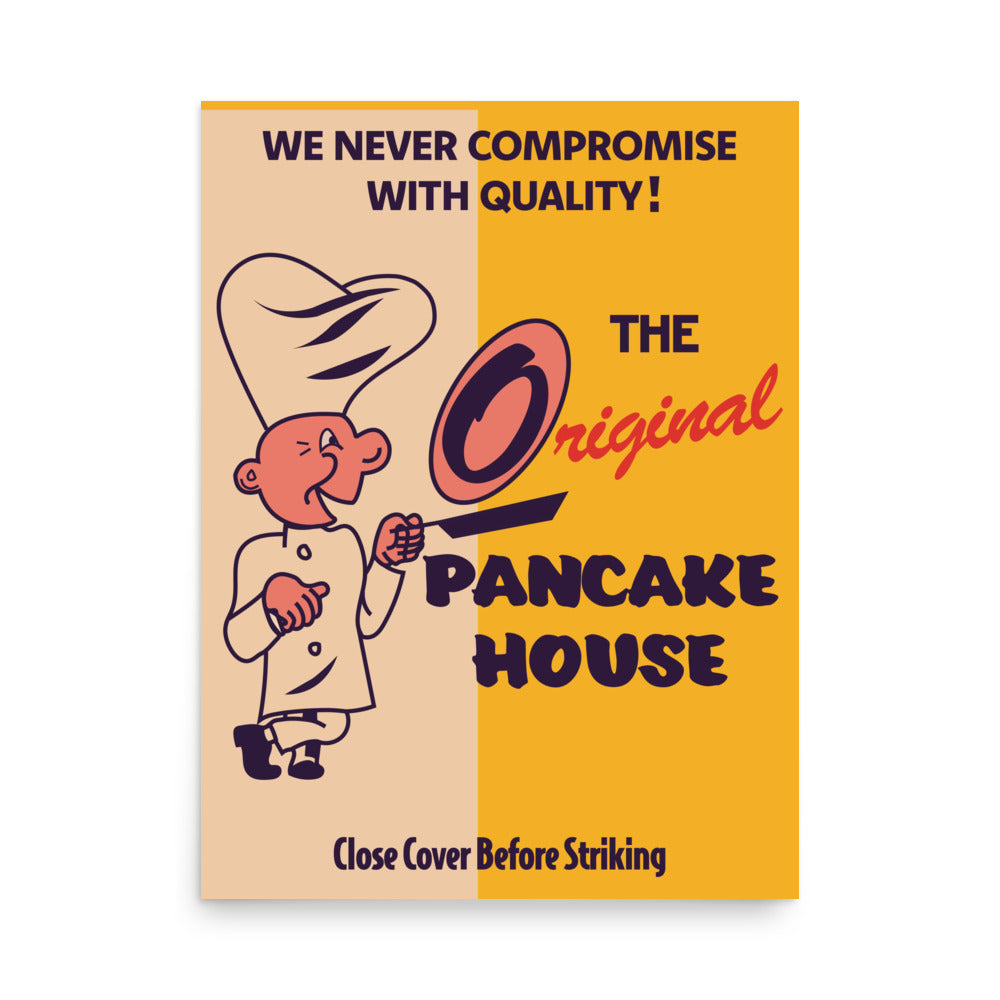 “The Original Pancake House” Vintage Matchbook Poster Art