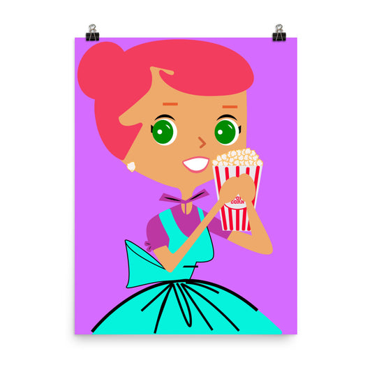 18” x 24” Vintage Inspired, Digitally Illustrated Character Art, Corny Clarissa “What’s Poppin’!”, Retro Poster