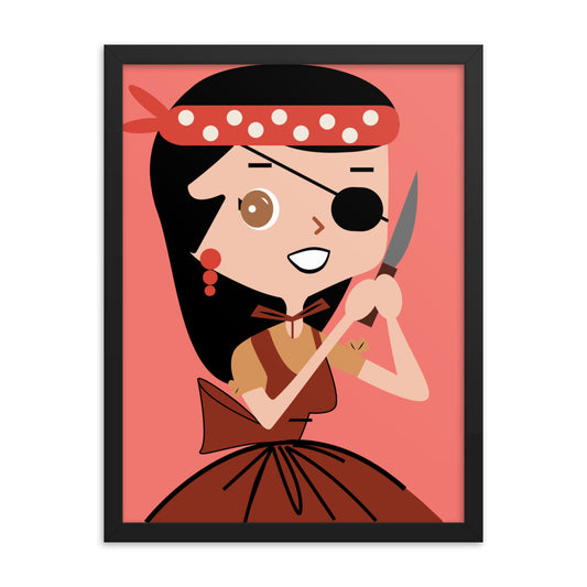 18” x 24” Framed Retro Vibin’ Housewife Poster of Bandit Betty, “You Can Call Me Patches!”