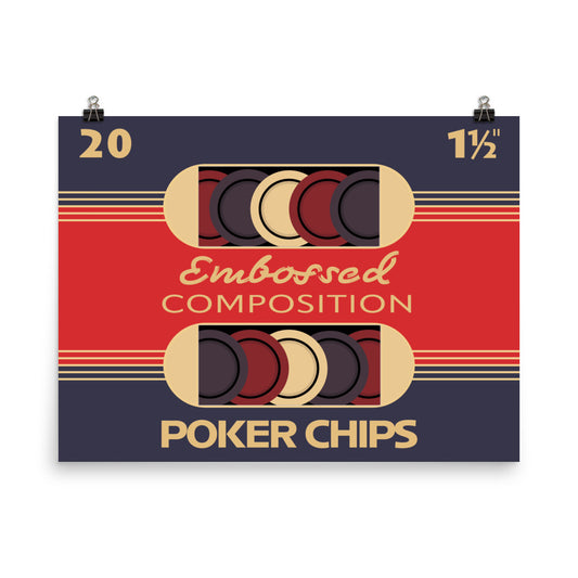 Embossed Composition Poker Chips