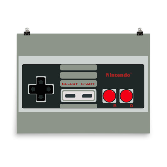 8 Bit NES Video Game Controller-Gray