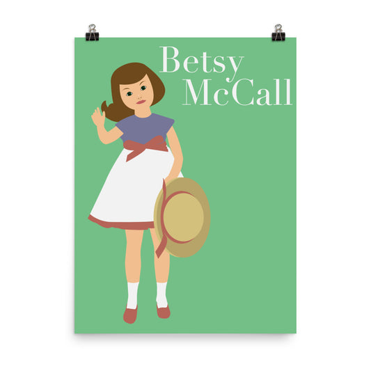 18” x 24” Vintage Inspired, Digitally Illustrated Character Art, Betsy McCall Paper Doll, Retro Poster