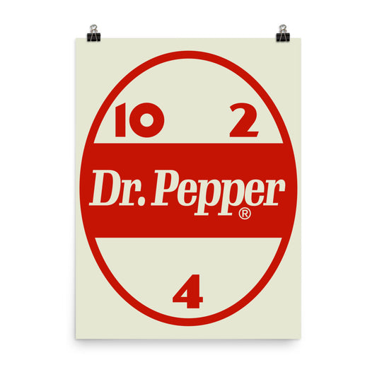 18” x 24” Vintage Inspired, Digitally Illustrated Product Label Art, Dr. Pepper Bottle Label, Retro Poster