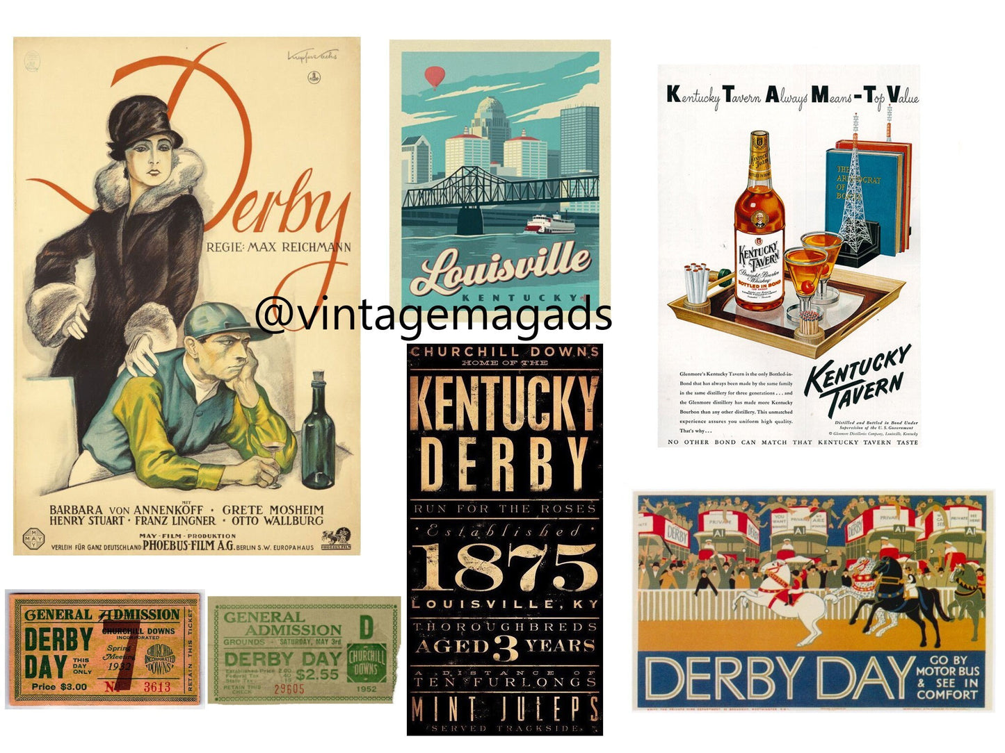 Derby Party - Poster, Tickets ephemera digital download