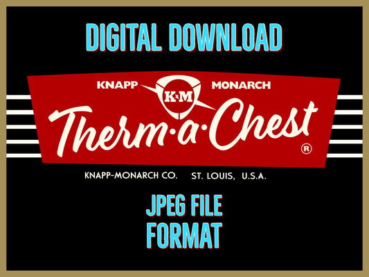 Therm-A-Chest Cooler by Monarch and Knapp Retro Digital Poster Download Jpeg File Format