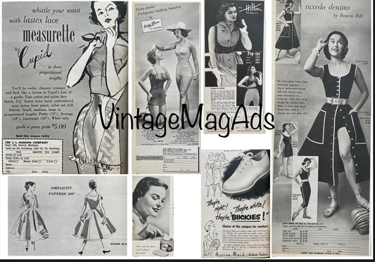 1930’s- 1950’s Vintage Magazine Advertisements